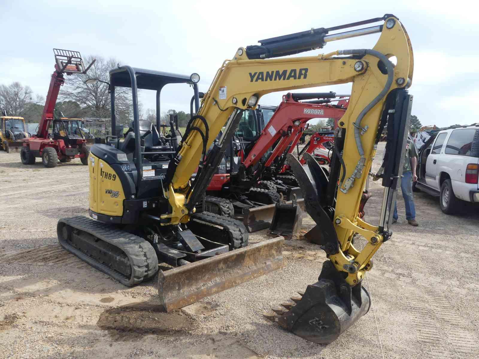 2020 Yanmar VIO35 Mini Excavator, s/n YMRV1035ELAJAL342: 4-post Canopy, Aux