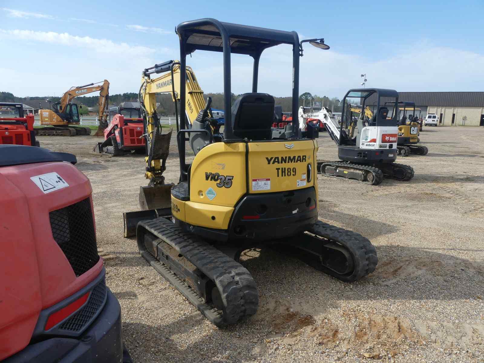 2020 Yanmar VIO35 Mini Excavator, s/n YMRV1035ELAJAL342: 4-post Canopy, Aux