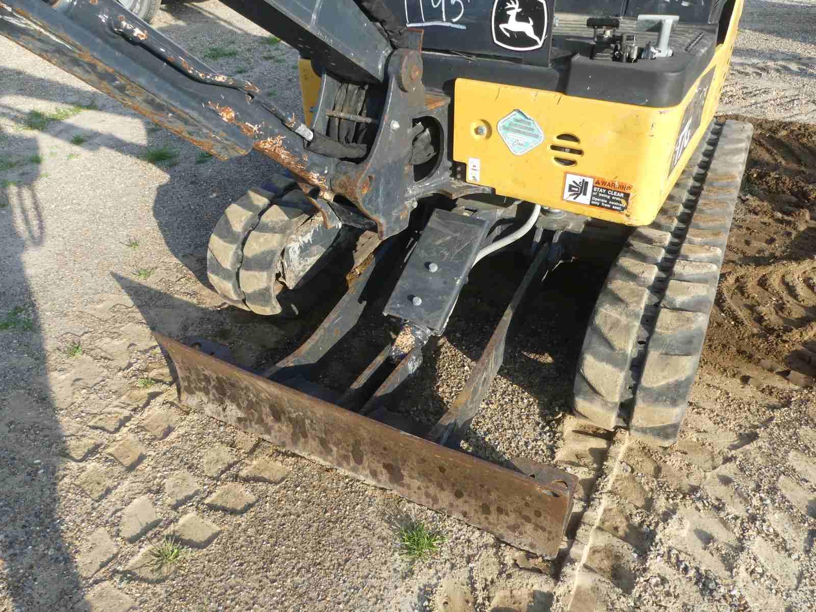 2019 John Deere 17G Mini Excavator, s/n 229477: No Bkt., Blade, Rubber Trac