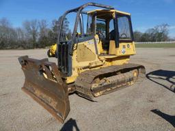 1999 John Deere 650H LGP Dozer, s/n T0650HX876168: Canopy, Sweeps, 6-way Bl