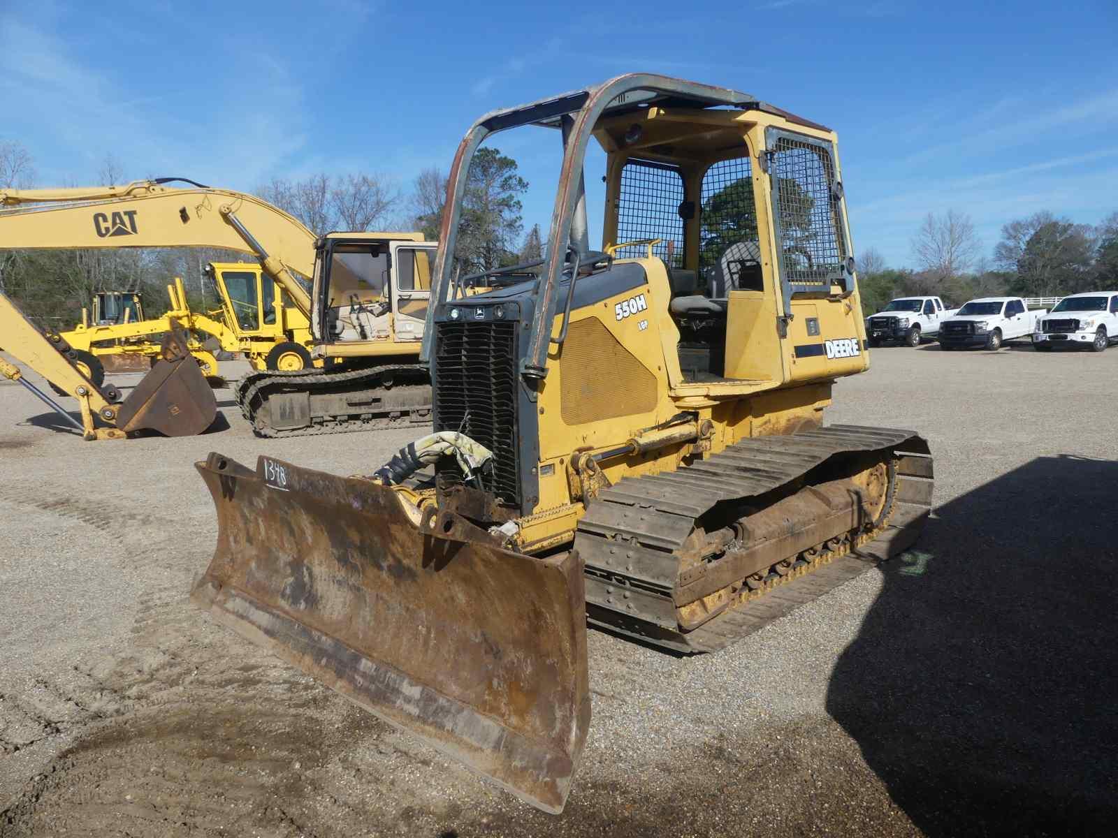 2000 John Deere 550H LGP Dozer, s/n T0550HX887899: Canopy, Screens, Sweeps,