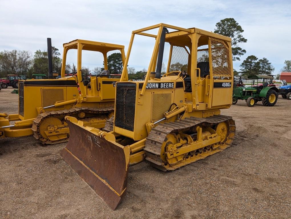 John Deere 450G LGP Dozer, s/n T0450GF747322: Canopy, Sweeps, Screens, 6-wa