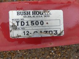 BushHog TD1500 Batwing Finish Mower, s/n 12-01303