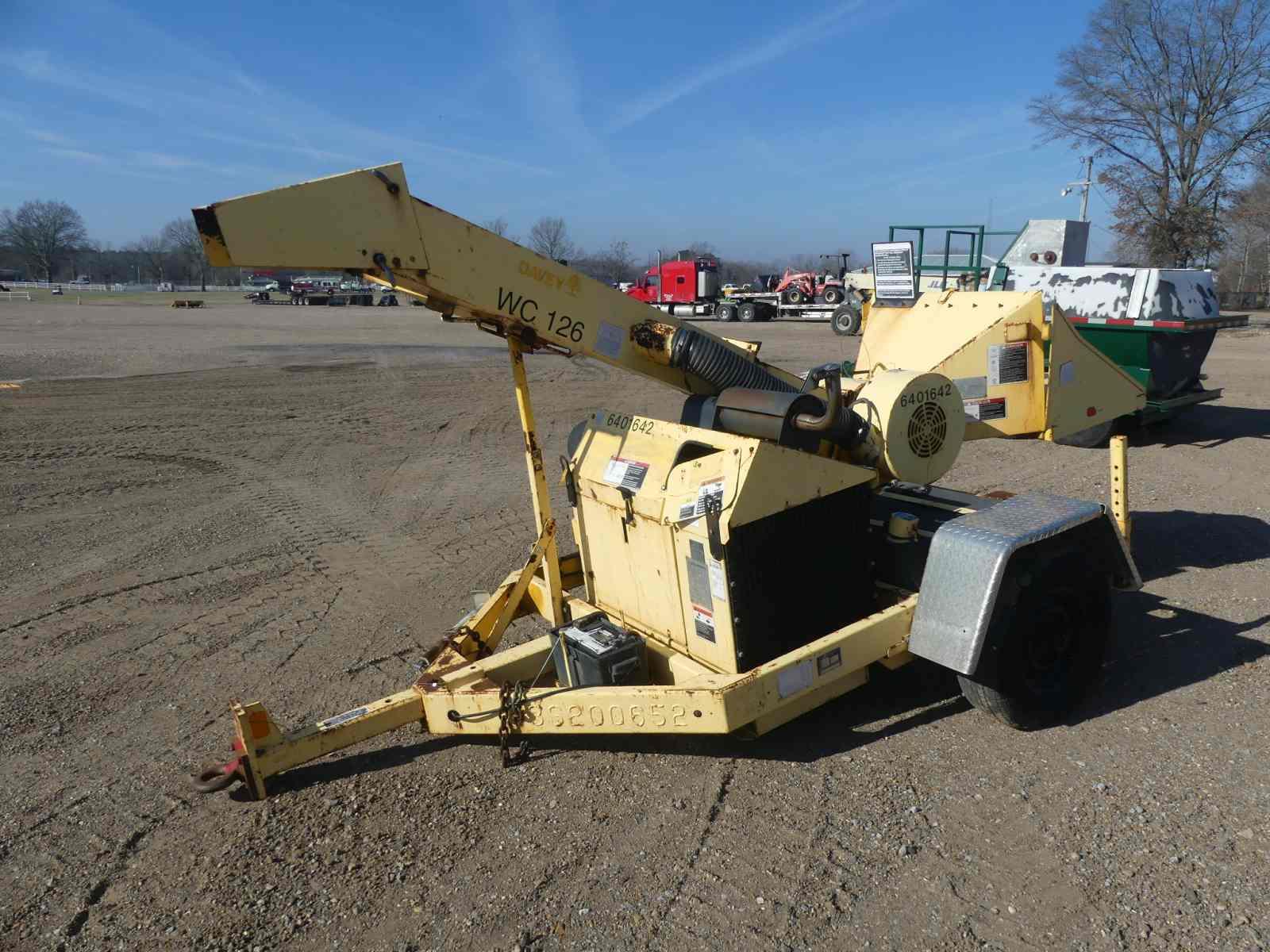 Altec WC126 6" Chipper, s/n 5WDS110138S200652: Kubota Diesel, Meter Shows 9