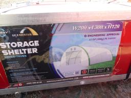 Unused 2023 Gold Mountain 20x30x12 Storage Shelter
