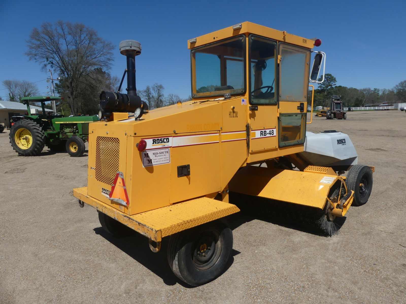Rosco RB-48 Sweeper, s/n 69684 (Salvage): Encl.Cab (County-Owned)