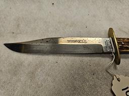 JOSEPH ALLEN AND SONS SHEFFIELD ENGLAND SHEATH KNIFE NO SHEATH BONE HANDLED