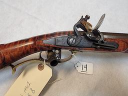 KENTUCKY RIFLE, MADE BY DON KING, FLINT LOCK, CAL APPROXIMATELY 45, CURLY M