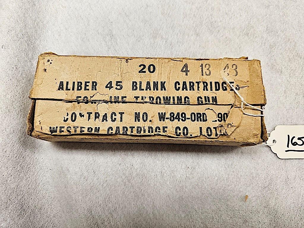 (20) 45 CAL BLANK CARTRIDGES WESTERN CARTRIDGE CO