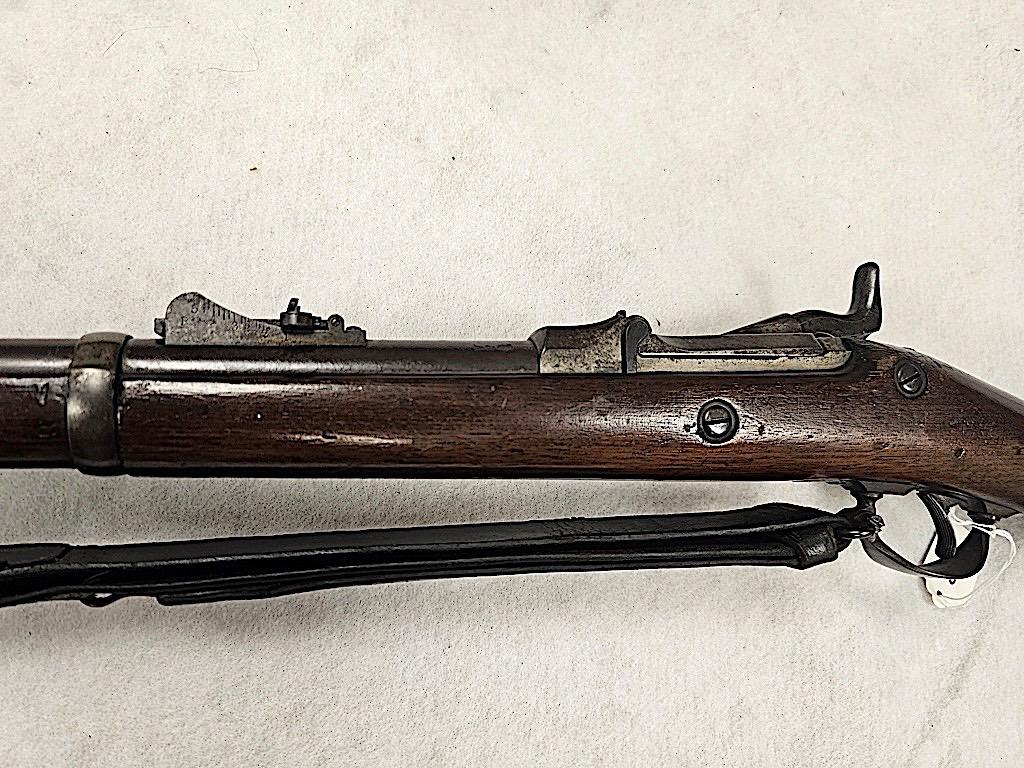 US SPRINGFIELD MODEL 1873 RIFLE, WITH ORIGINAL BAYONET W/ SCABBARD AND STRAP