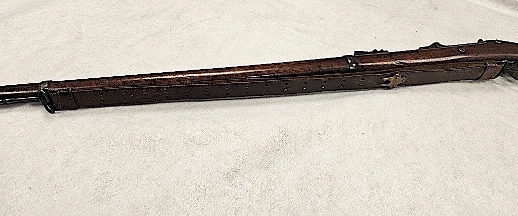 US SPRINGFIELD MODEL 1873 RIFLE, CAL 45/70, ORIGINAL STRAP, AND CLEANING RO