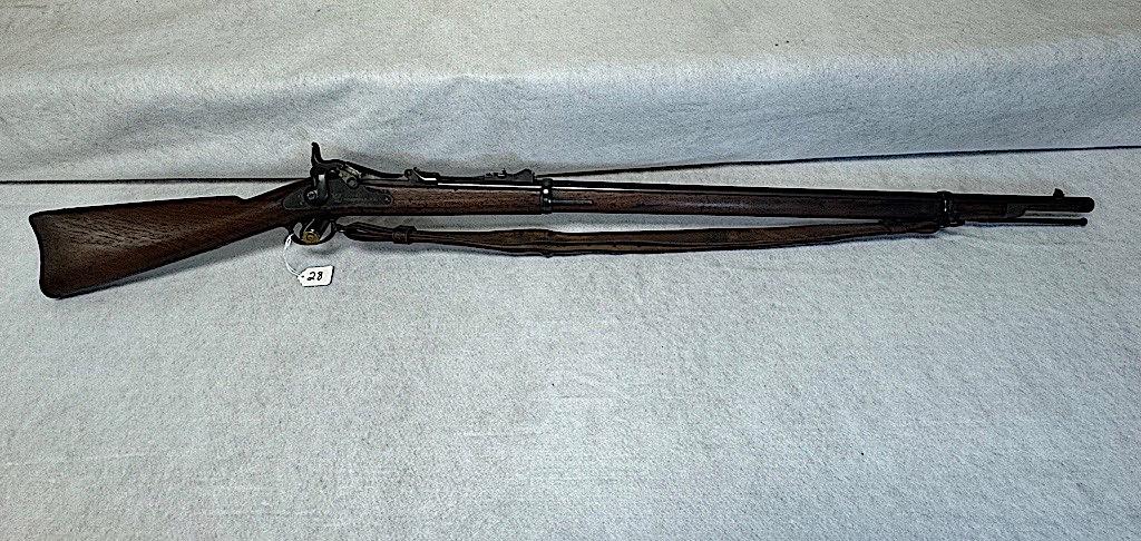 US SPRINGFIELD MODEL 1873 RIFLE, CAL 45/70, WITH ORIGINAL STRAP AND CLEANIN