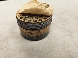 METAL BOX OF CARTRIDGE 45 CAL PRIMERS, FRANKFORD ARSENAL DATED JUNE 3, 1899