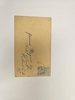 CIVIL WAR ERA ENVELOPE ADDRESSED TO 'JAMES HAGOOD ESQ - CLERK OF COURT - PI