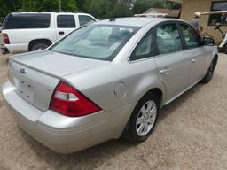 2007 Ford Five Hundred, s/n 1FAHP24137G132139: 4-door, Gas Eng., Auto, Unkn