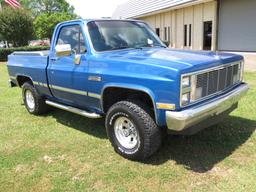 1984 GMC Sierra Classic 4WD Pickup, s/n 2GTEK14H7E1518429: SWB, 350 Eng., F