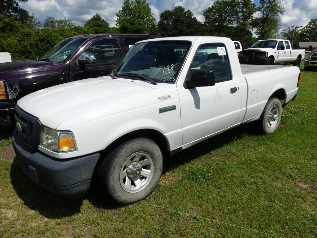 2008 Ford Ranger Pickup, s/n 1FTYR10D08PA94661: Reg.Cab, 2wd, 2.3L Gas Eng.