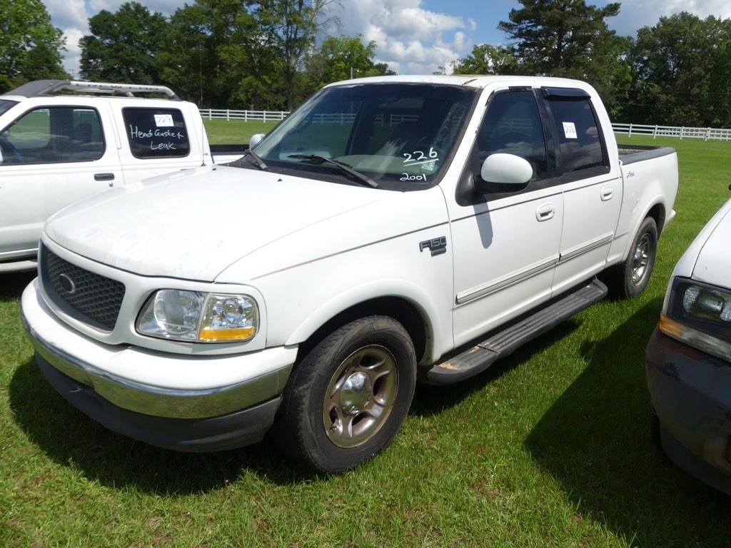 2001 Ford F150 Pickup, s/n 1FTRW07W61KE09769: Lariat, Crew Cab, Triton V8 E