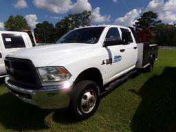 2017 Dodge 3500 Flatbed Truck, s/n 3C7WRTCL2HG758780: Crew Cab, 6.7L Turbo