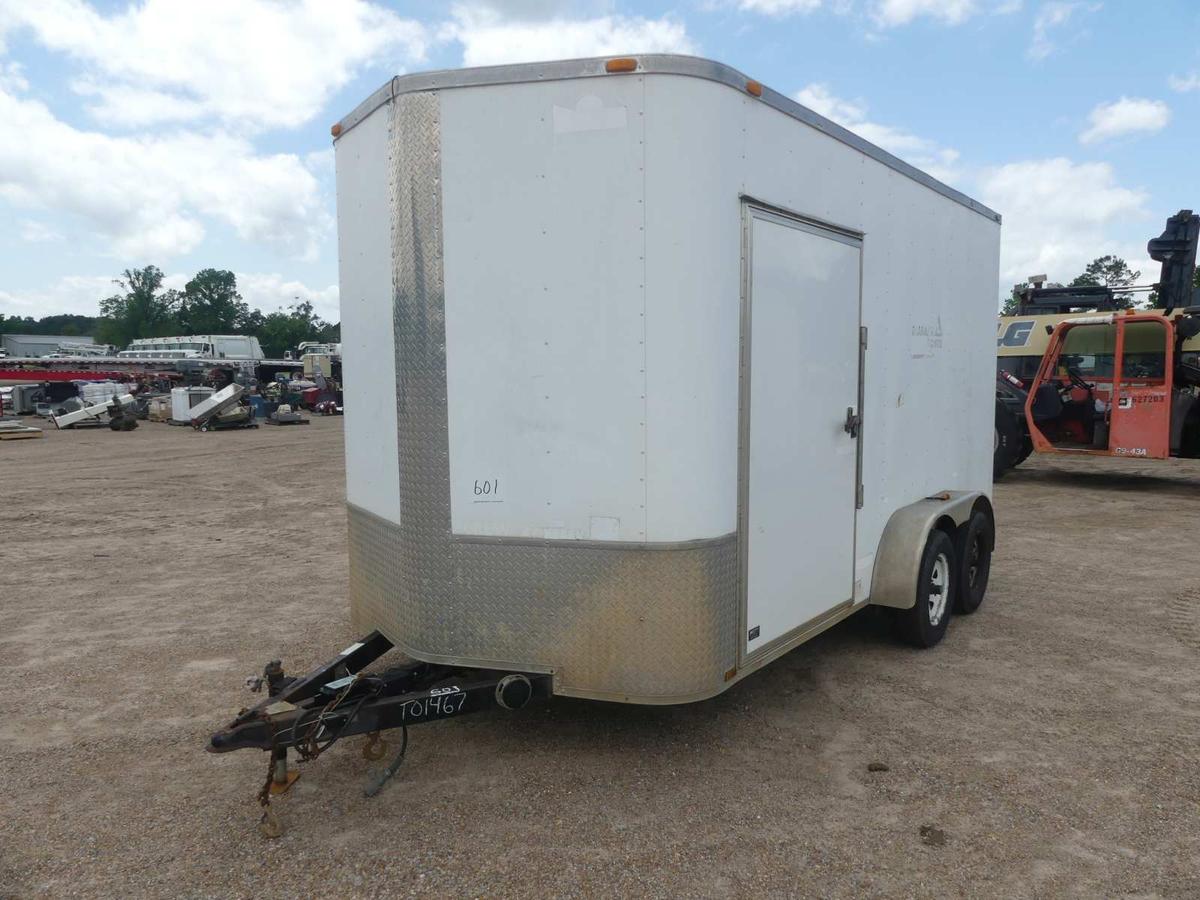 2014 Arising Enclosed Trailer, s/n 5YCBE1426FH020318: T/A, Bumper-pull, 2 3