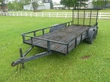 Trailer (No Title - Bill of Sale Only): T/A, Bumper-pull, Ramp