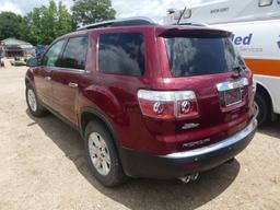 2008 GMC Acadia SUV, s/n 1GKER23728J110221 (Inoperable): 4-door, Sunroof