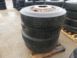 Pallet of Used Tires and Straight-hole Rims