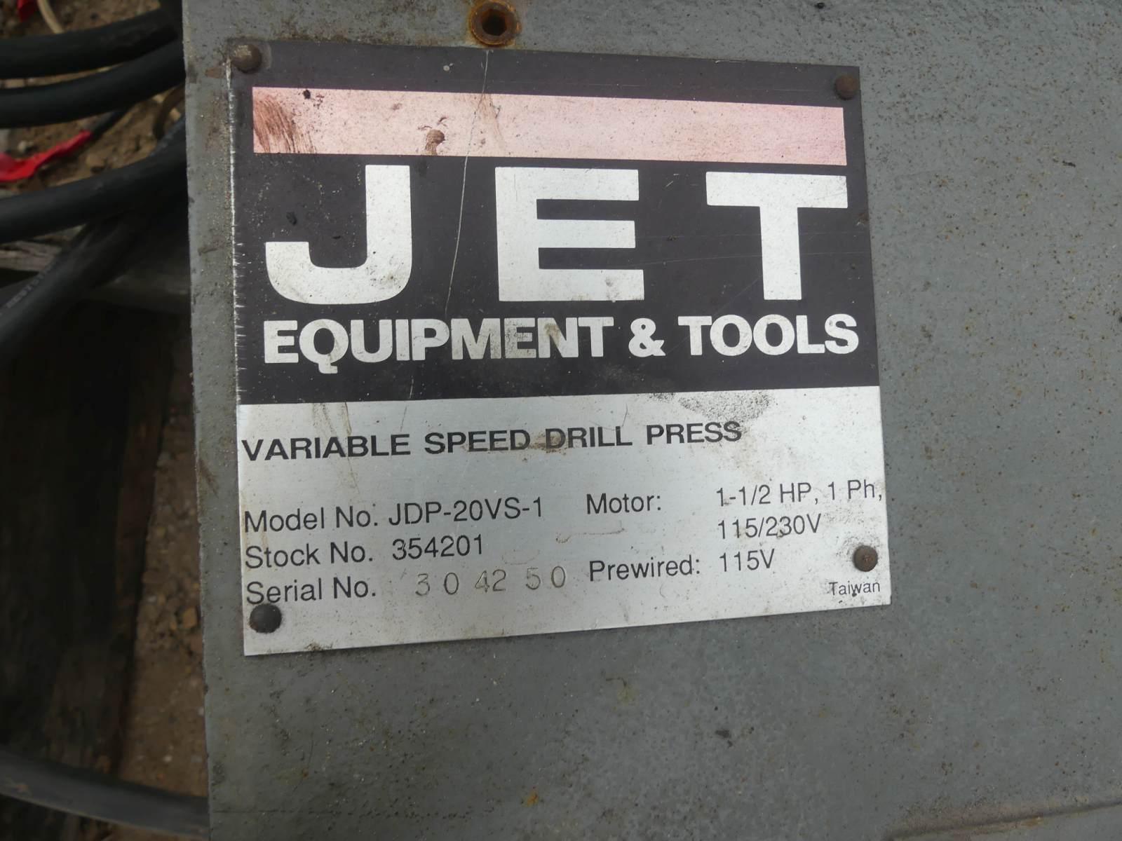 Jet Variable Speed Drill Press, s/n 304250: Model JDP20VS1