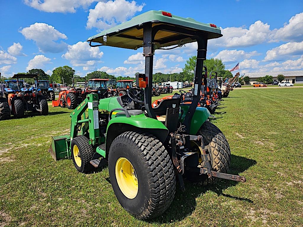 John Deere 4200 Tractor, s/n LV4200H323347: 2wd, Rollbar Canopy, JD 420 Loa