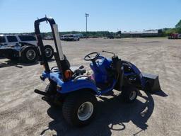 New Holland TZ24DA Tractor, s/n HC11048: Rollbar, Hydrostatic, 10LA Loader