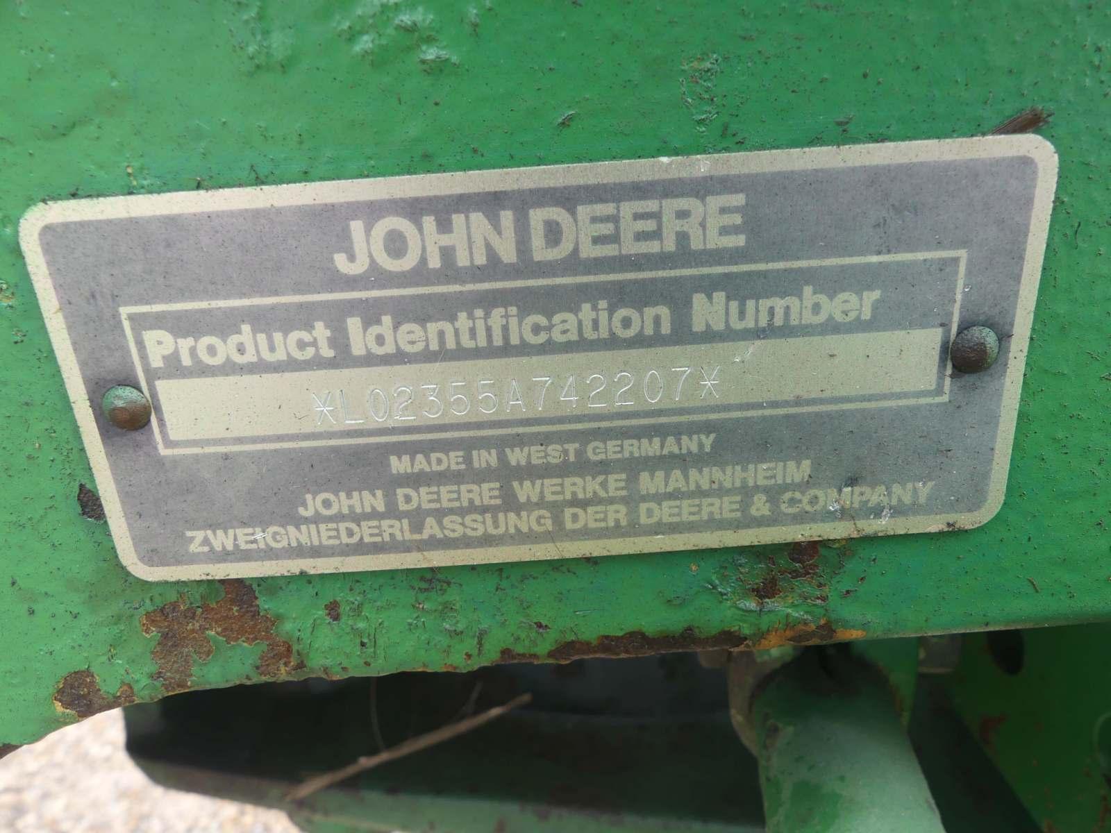 John Deere 2355 Tractor, s/n L02355A742207: 2wd, Rollbar, Restored