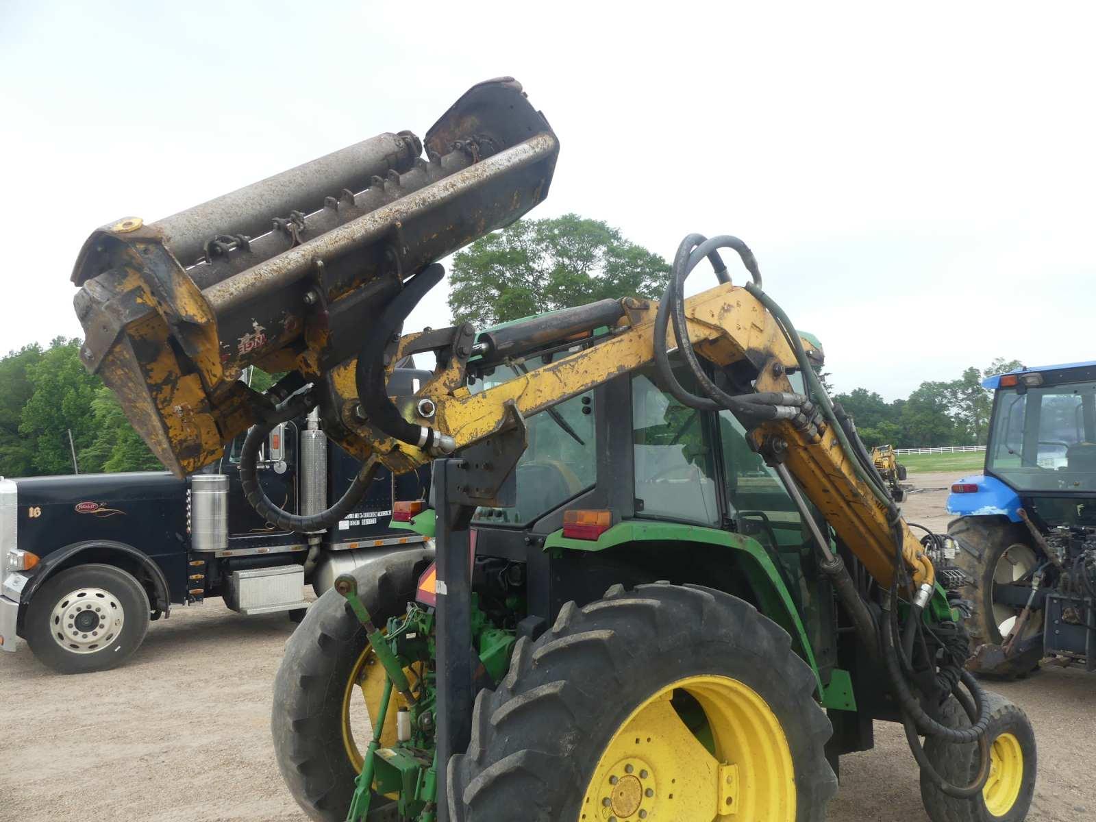 John Deere 6110 Tractor, s/n L06110S279799: 2wd, Encl. Cab, w/ Alamo Boom F