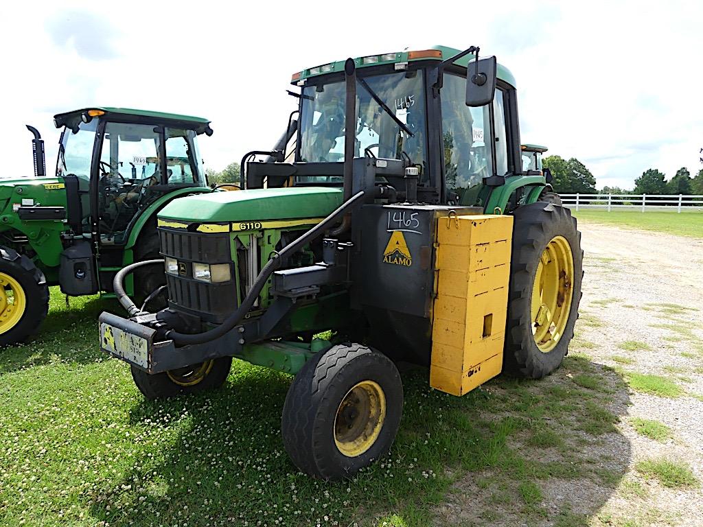 John Deere 6110 Tractor, s/n L06110S279799: 2wd, Encl. Cab, w/ Alamo Boom F