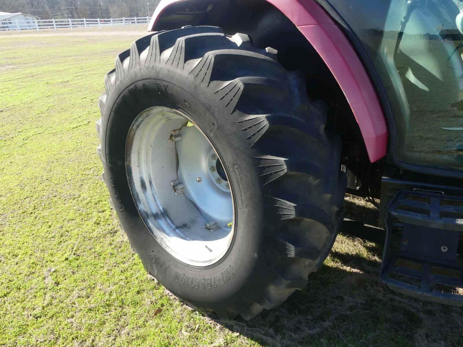 Mahindra 8560 MFWD Tractor, s/n KNGC1111: Cab, Mahindra 285 Loader, Drawbar