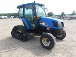 New Holland TL100A Tractor, s/n HJS085658: Encl. Cab, Rear Track Conversion