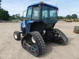 New Holland TL100A Tractor, s/n HJS085658: Encl. Cab, Rear Track Conversion