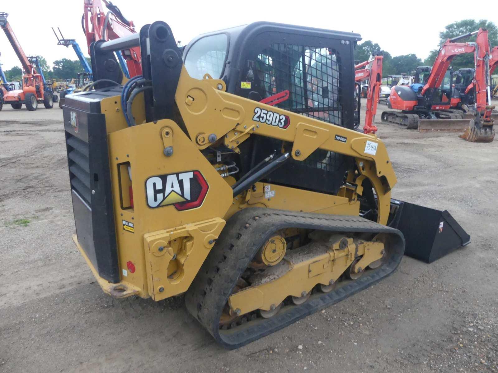 2022 Cat 259D3 Skid Steer, s/n CW918924: Encl. Cab, 2-sp., Hyd. Quick Attac