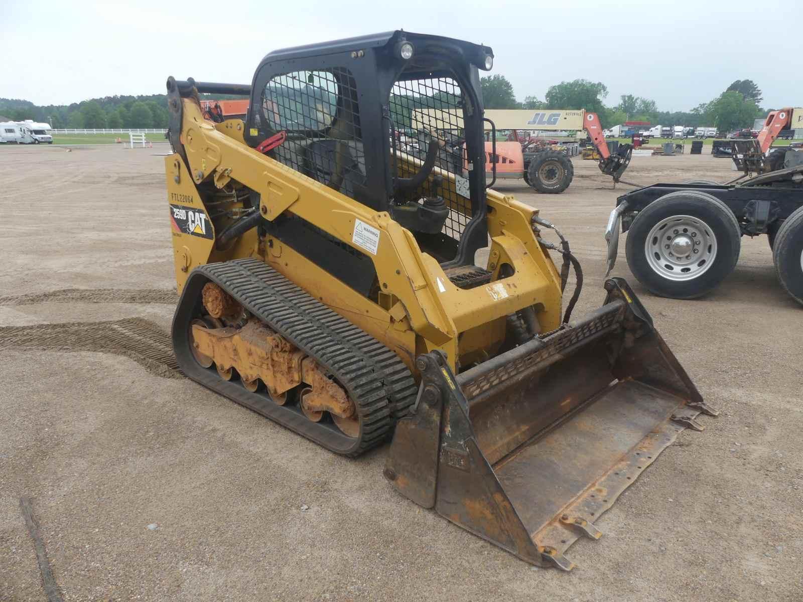 2019 Cat 259D Skid Steer, s/n FTL22064: Canopy, Rubber Tracks, 4-in-1 Bkt.,