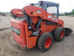 2006 Kubota SSV75 Skid Steer, s/n 11027: Canopy, GP Bkt., Hyd. QC, Rubber-t