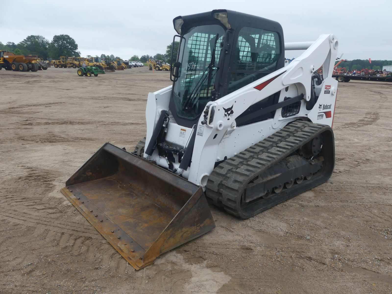 2017 Bobcat T770 Skid Steer, s/n AT6314204: Encl. Cab, GP Bkt., Rubber Trac