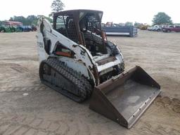 2007 Bobcat T190 Skid Steer, s/n 531617334: Canopy, GP Bkt.,Rubber Tracks,