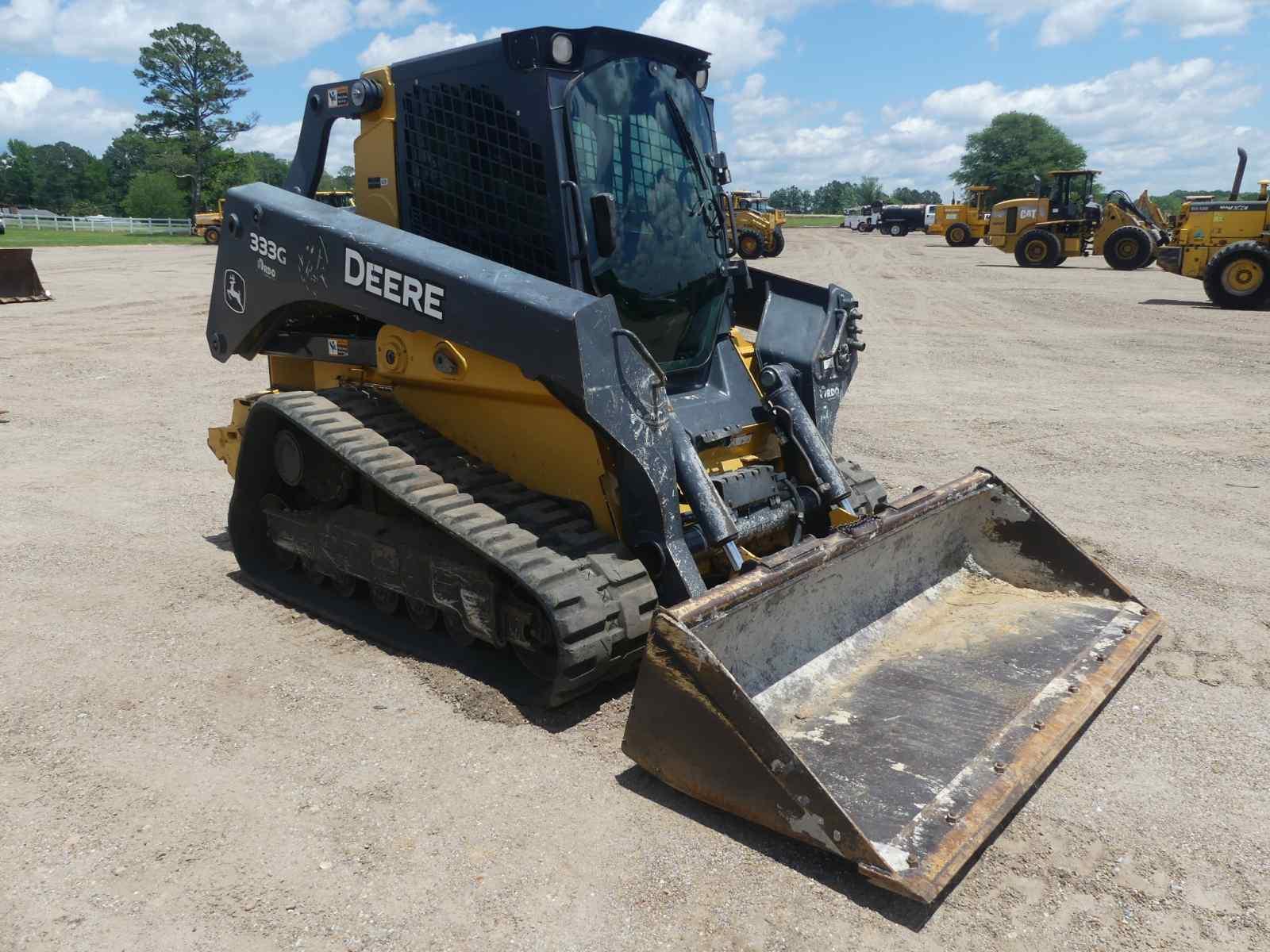 2016 John Deere 333G Skid Steer, s/n 1T0333GKHGF305672: Encl. Cab, GP Bkt.,