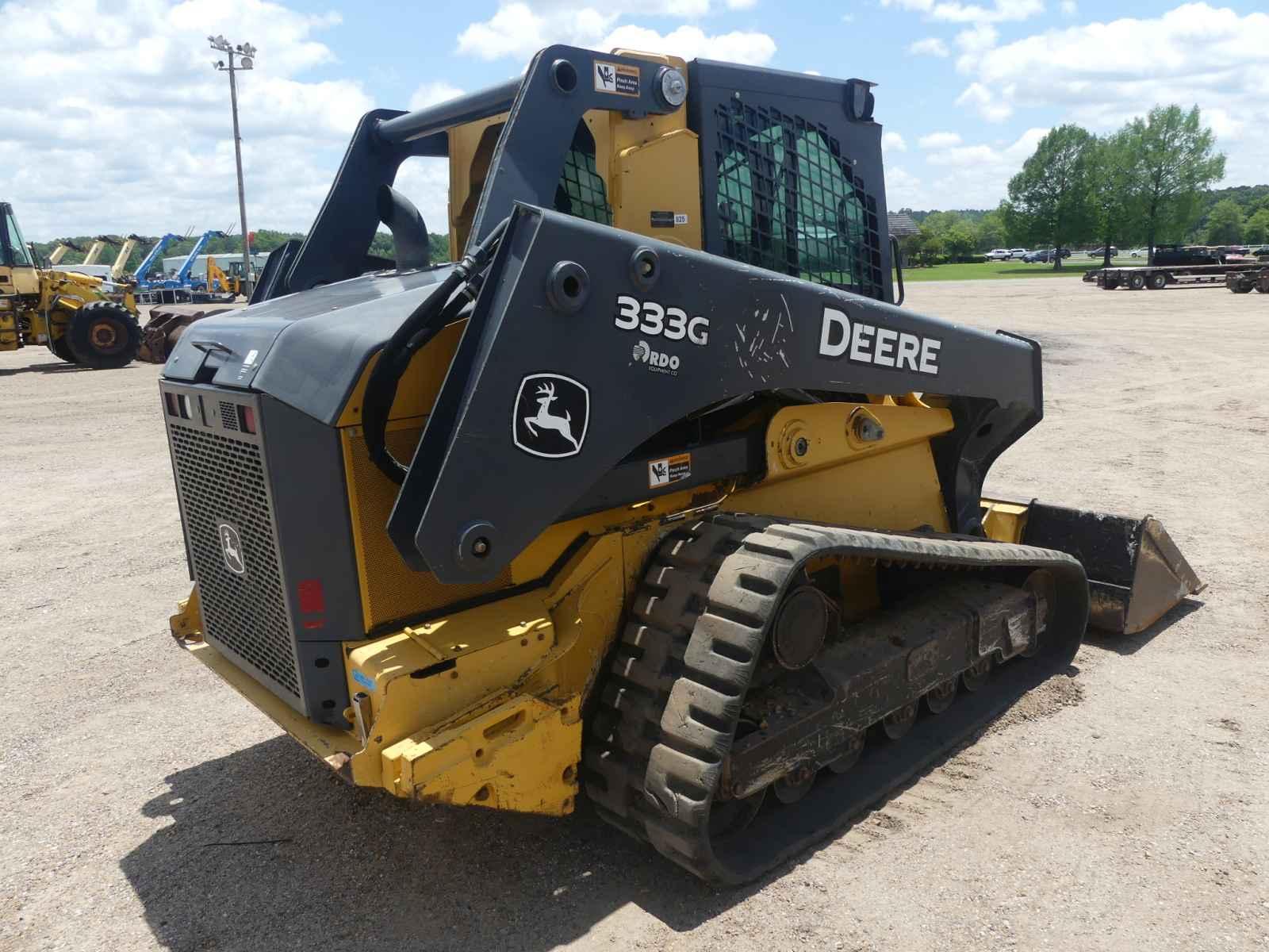 2016 John Deere 333G Skid Steer, s/n 1T0333GKHGF305672: Encl. Cab, GP Bkt.,