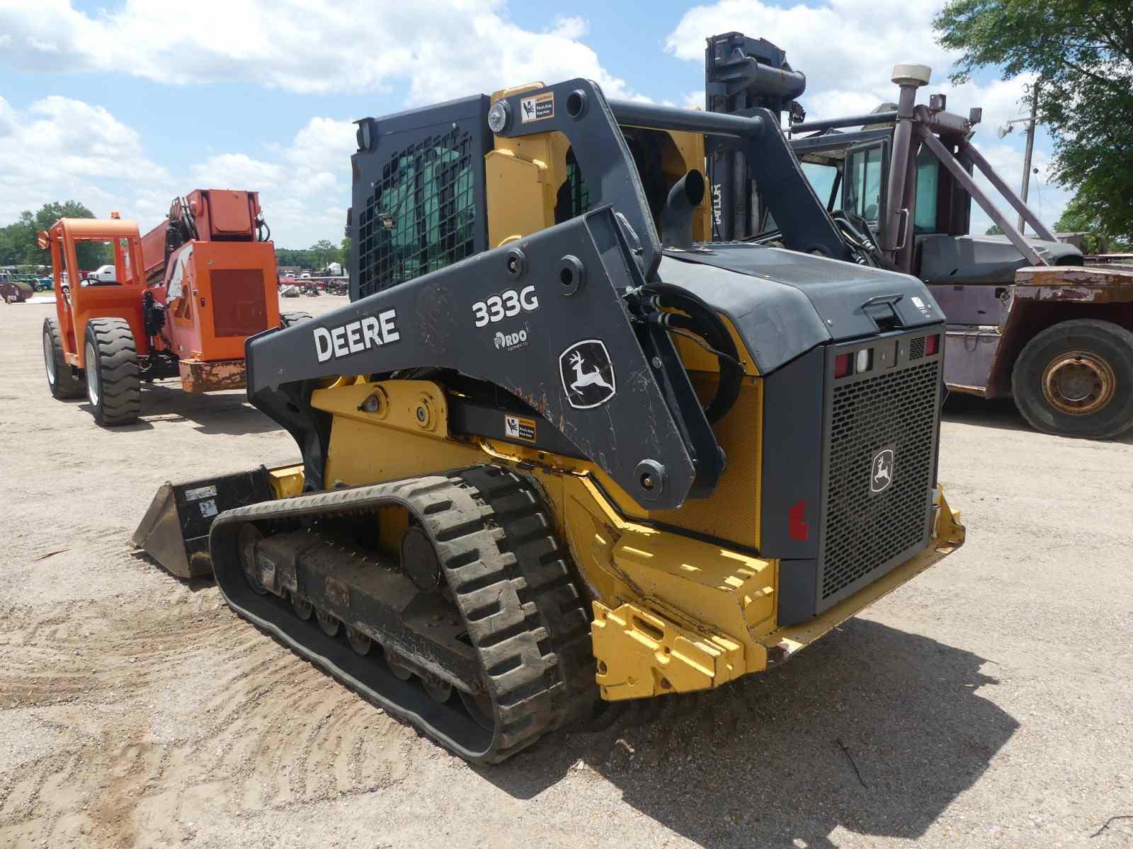 2016 John Deere 333G Skid Steer, s/n 1T0333GKHGF305672: Encl. Cab, GP Bkt.,