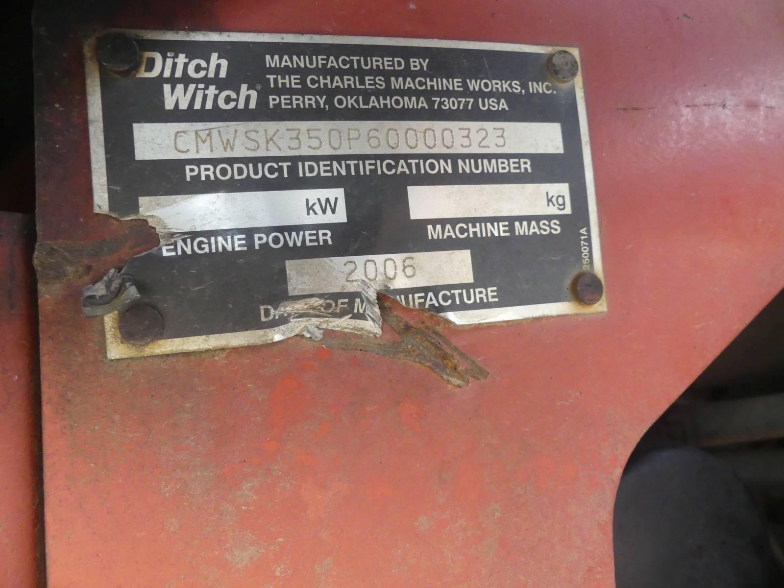 Ditch Witch SK350 Walk-behind Skid Steer, s/n 0000323: Rubber Tracks