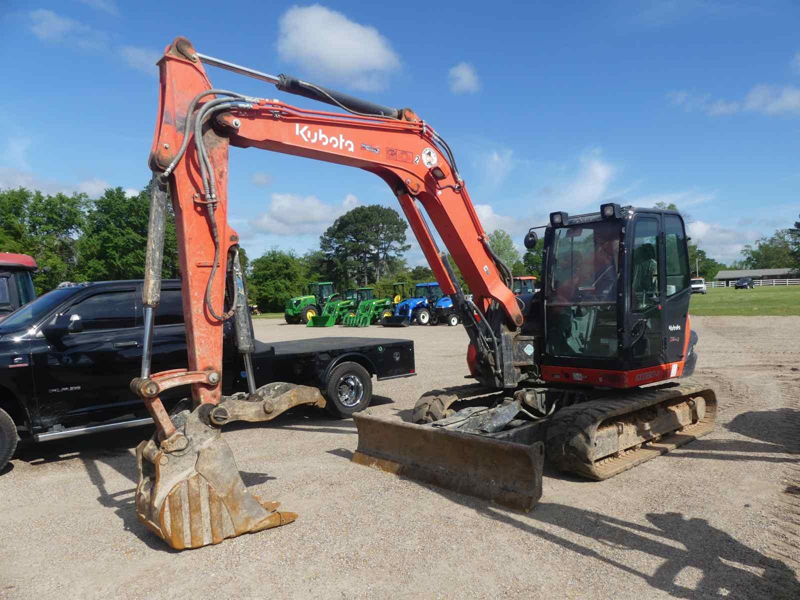 2021 Kubota KX080-4 Mini Excavator, s/n 11690: C/A, Blade, Hyd. Thumb, Rubb