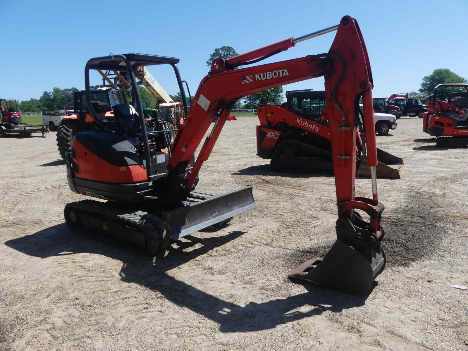 2015 Kubota KX71-3 Mini Excavator, s/n JKUK0713A01H21815: 4-post Canopy, Ru