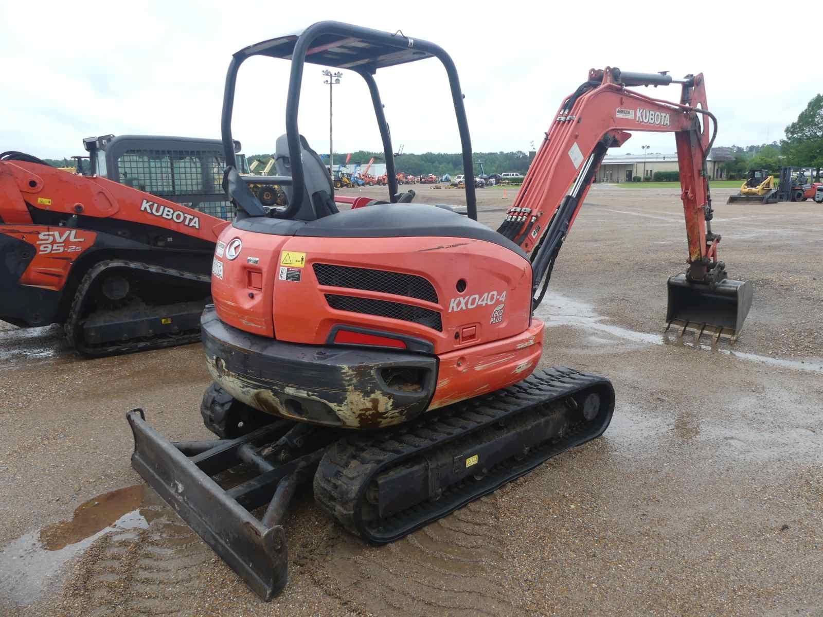 2019 Kubota KX040-4 Mini Excavator, s/n JKUK0404C01H32755: Canopy, Rubber T