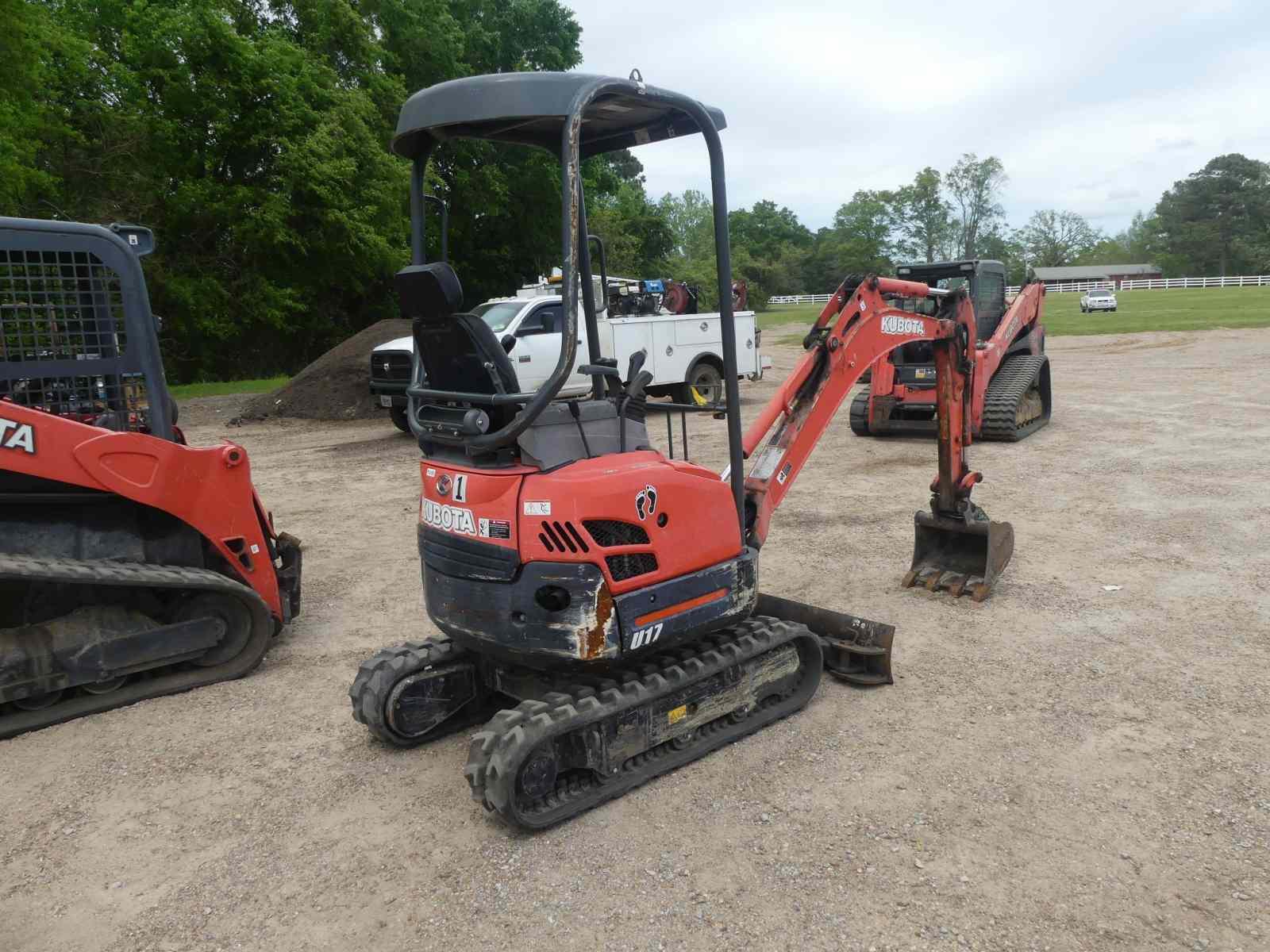 2019 Kubota U17 Mini Excavator, s/n JKUU0173K01H47094: 4-post Canopy, Rubbe