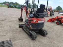 2019 Kubota U17 Mini Excavator, s/n JKUU0173K01H47094: 4-post Canopy, Rubbe